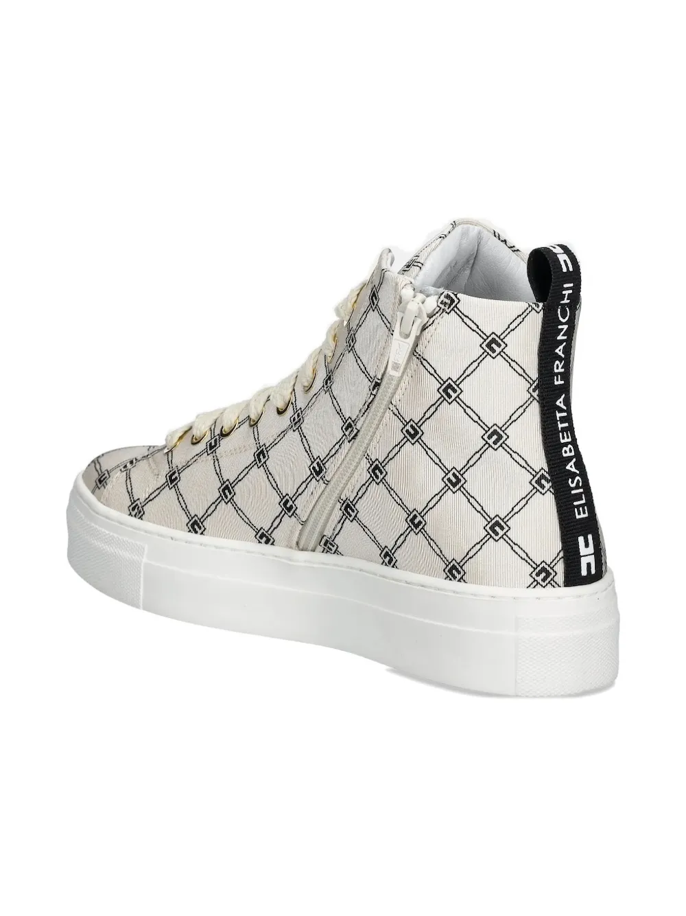 Elisabetta Franchi La Mia Bambina geometric-pattern sneakers Neutrals