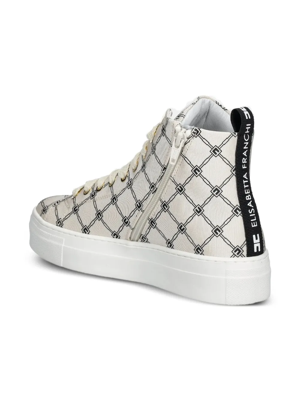 Elisabetta Franchi La Mia Bambina Sneakers met geometrisch patroon Beige
