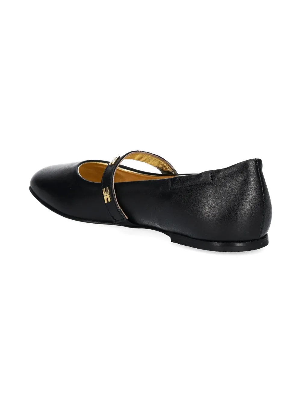 Elisabetta Franchi La Mia Bambina logo ballerinas Black