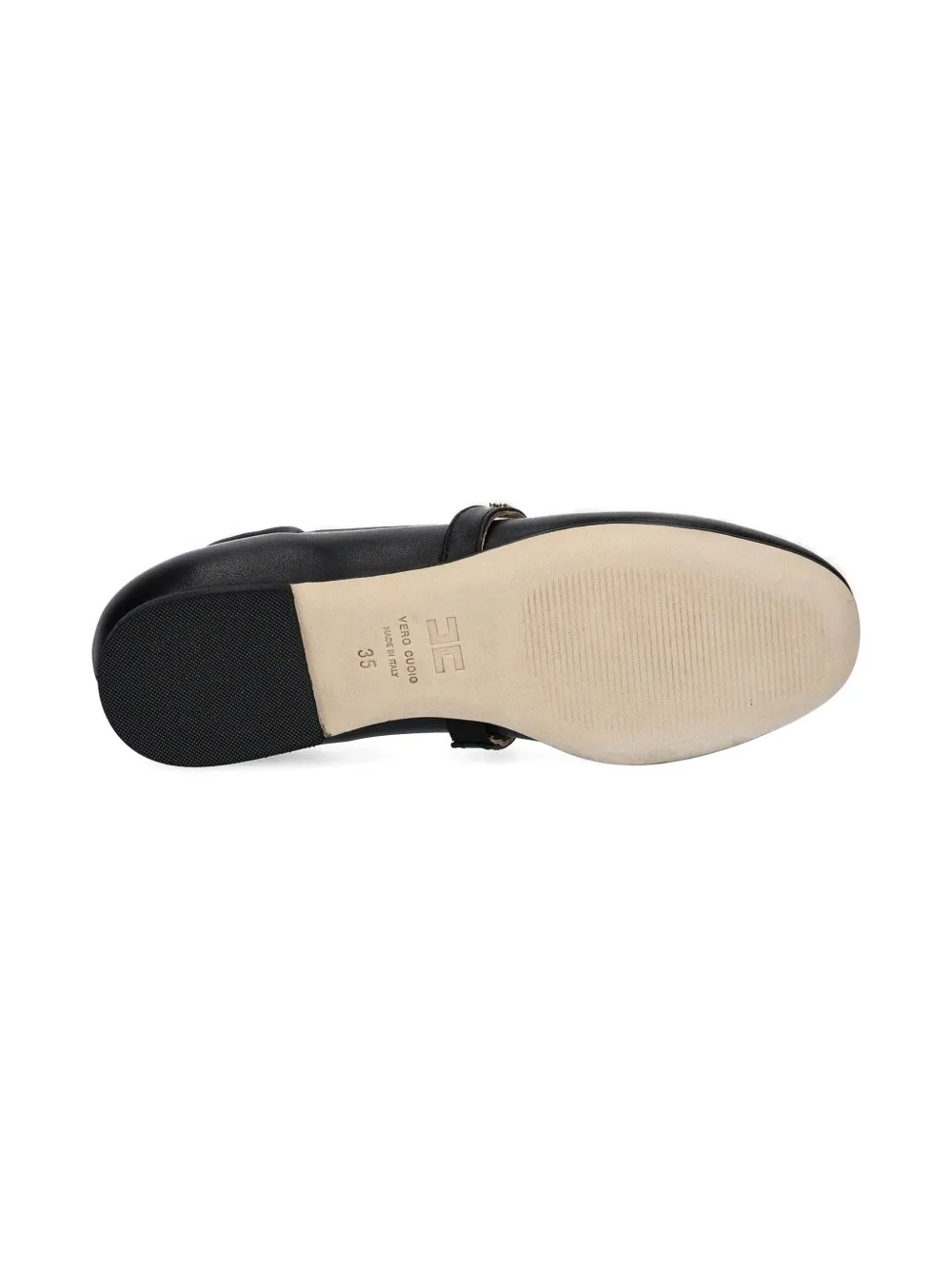 Elisabetta Franchi La Mia Bambina logo ballerinas Black