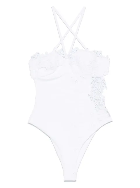 Ermanno Scervino traje de baño con panel de encaje