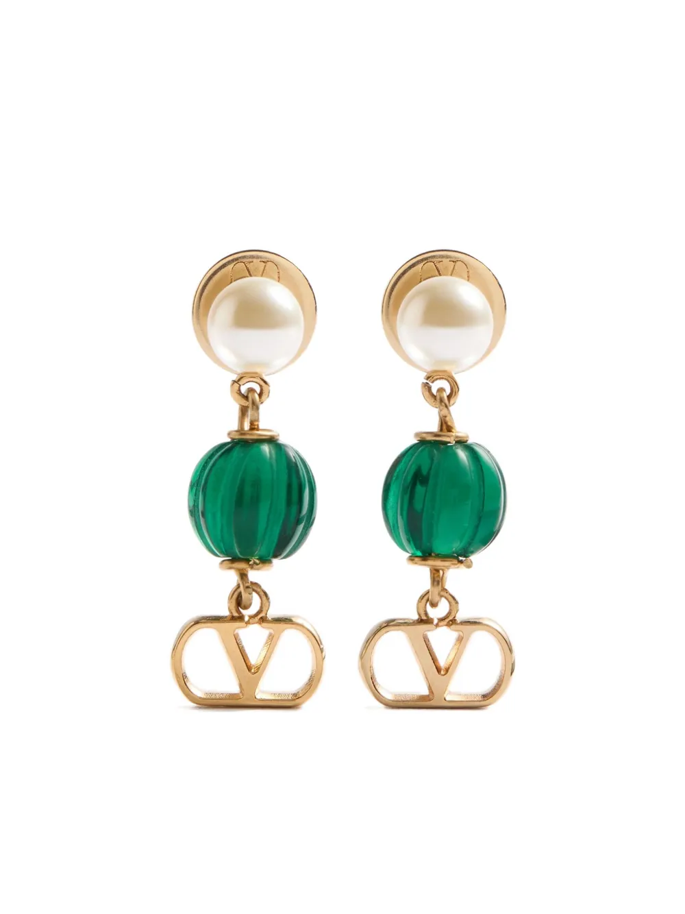 Valentino Garavani VLogo Signature drop earrings | Gold | Image 1