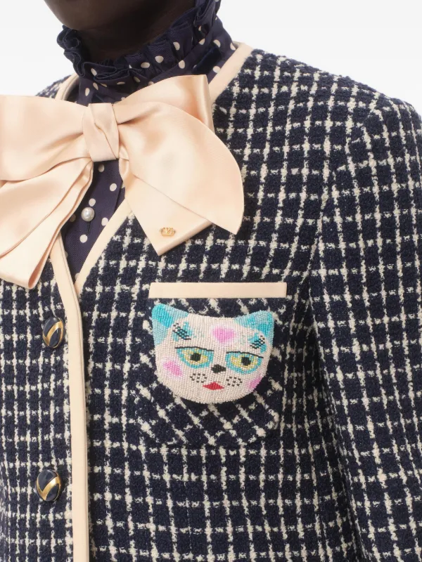 Valentino Garavani Le Chat De La Maison Brooch | Pink | FARFETCH