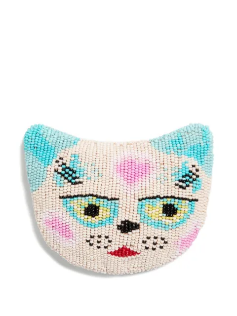 Valentino Garavani Le Chat De La Maison brooch in jacquard fabric with resin bead embroidery