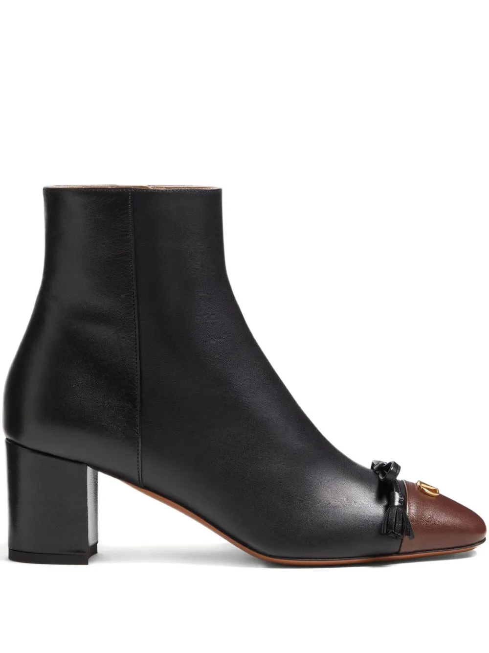 Valentino Garavani VALET DU ROI KIDSKIN LEATHER ANKLE BOOT 60MM Zwart