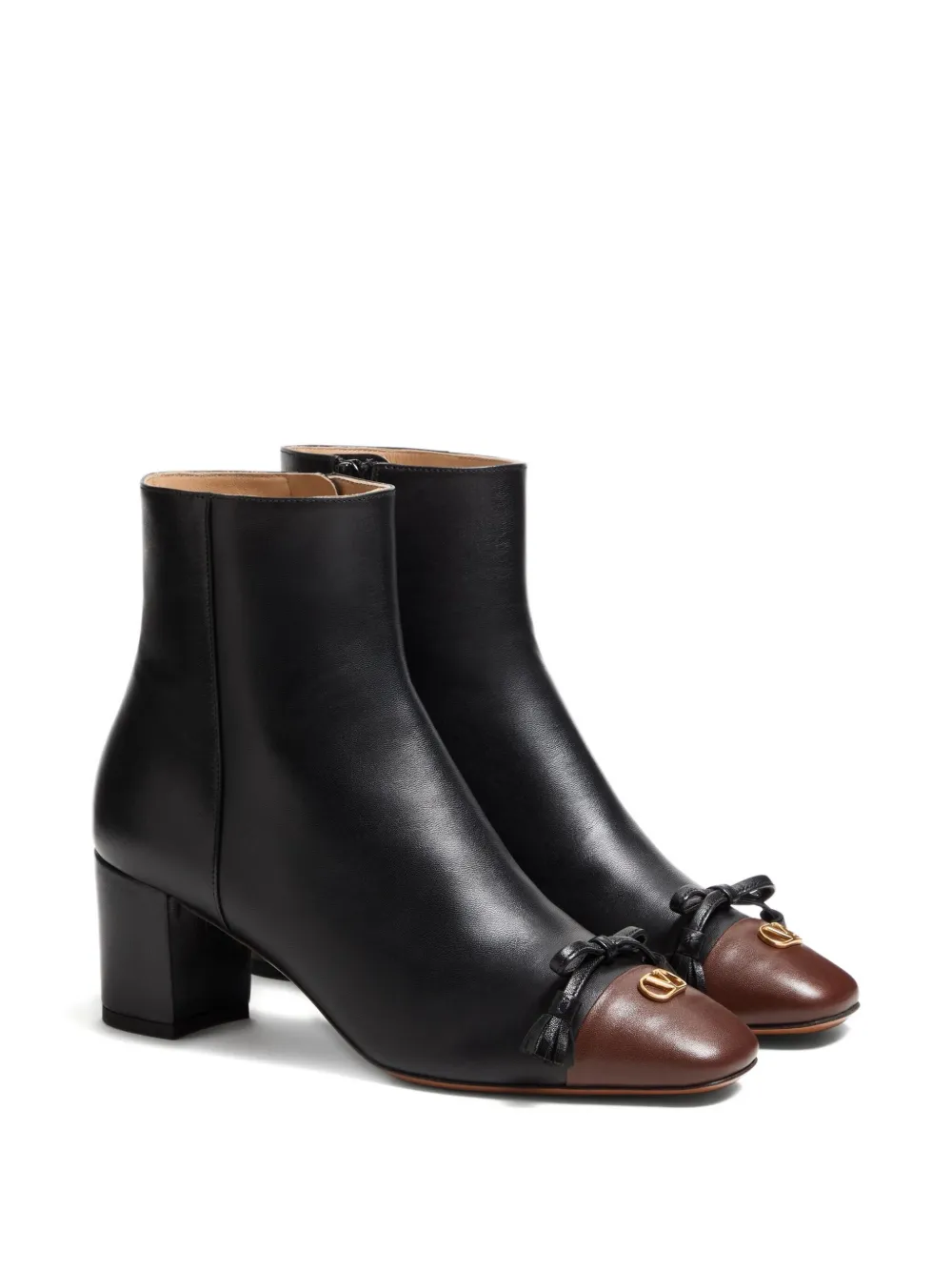 Valentino Garavani VALET DU ROI KIDSKIN LEATHER ANKLE BOOT 60MM Zwart