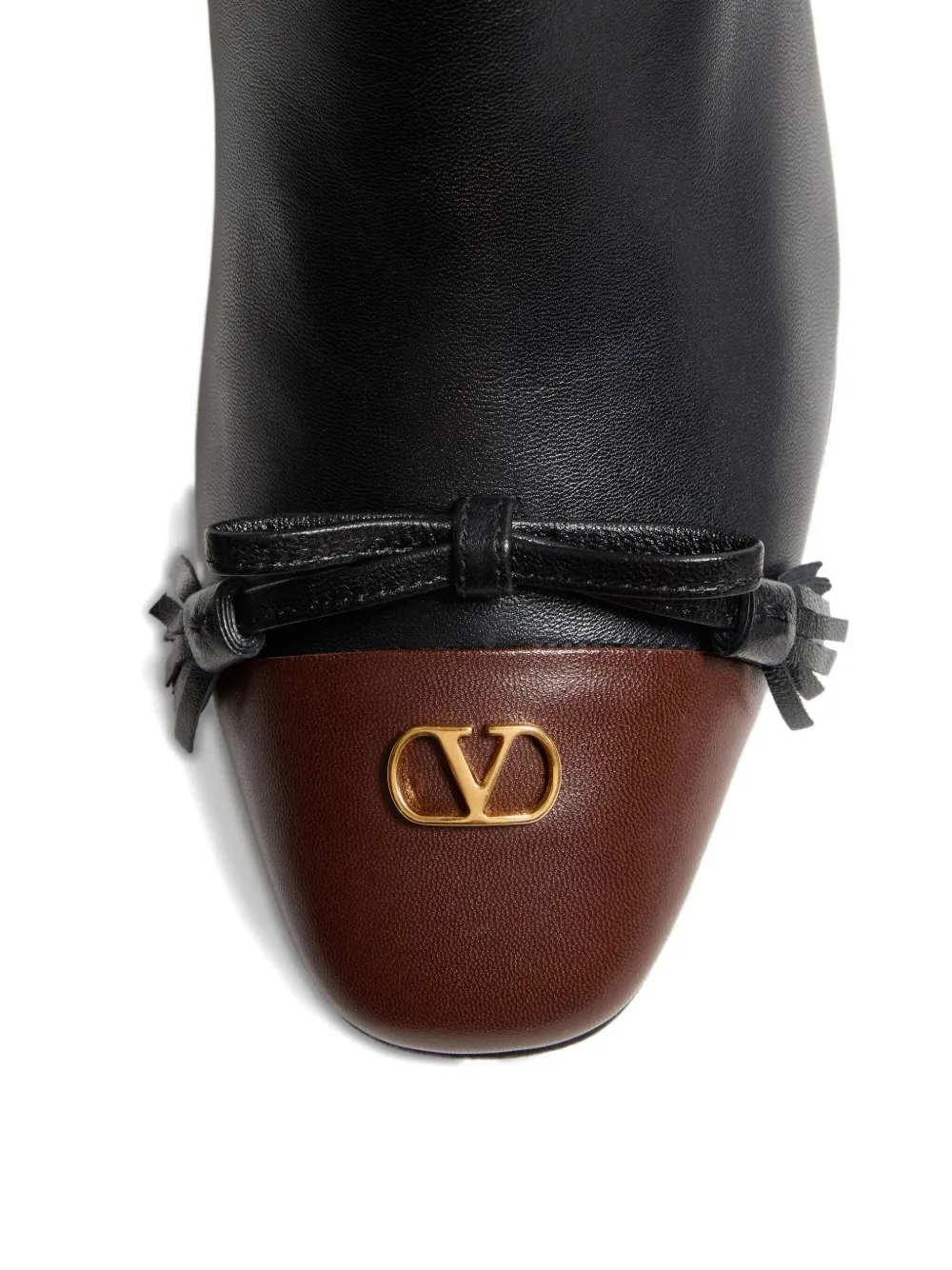 Valentino Garavani VALET DU ROI KIDSKIN LEATHER ANKLE BOOT 60MM Zwart
