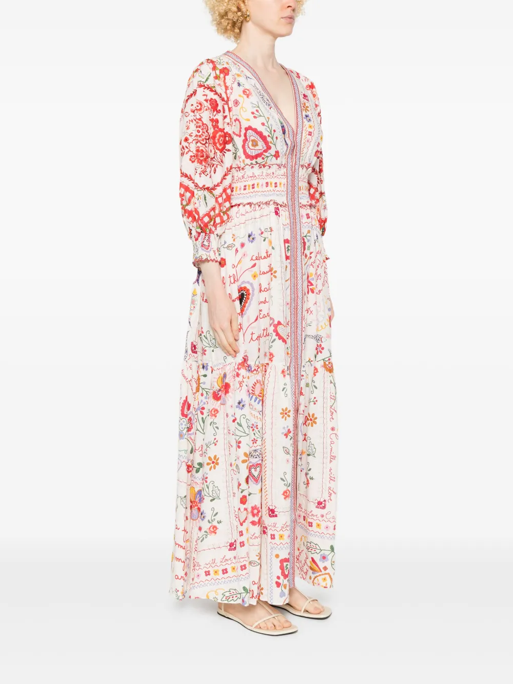 Camilla Maxi-jurk met print Rood
