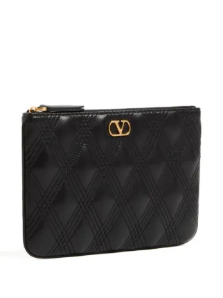 Valentino Garavani Quiltie 67 Clutch Bag | Black | FARFETCH UK