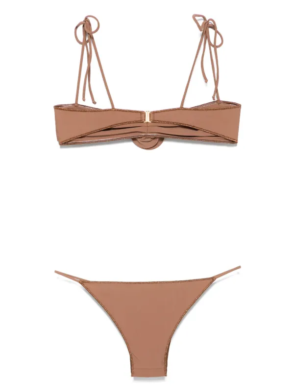 La Reveche Leyla Bikini Set | Brown | FARFETCH La Reveche Leyla Bikini Set | Brown | FARFETCH