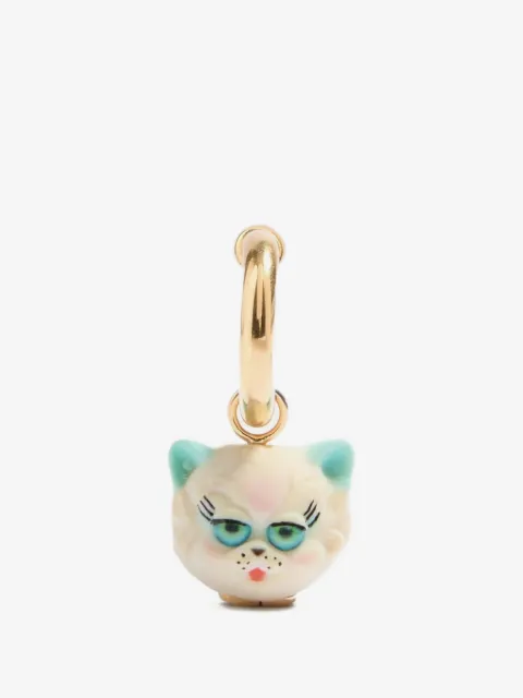 Valentino Garavani Le Chat De La Maison nylon and metal mono earring