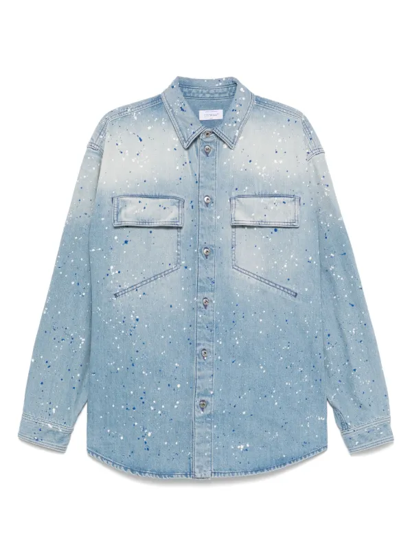 paint splatter dress shirt Pilcro Paint Splatter Long-Sleeve Shirt Dress