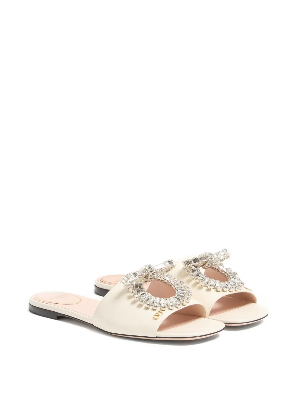 Valentino Garavani Adamantine sandalen verfraaid met kristallen Wit