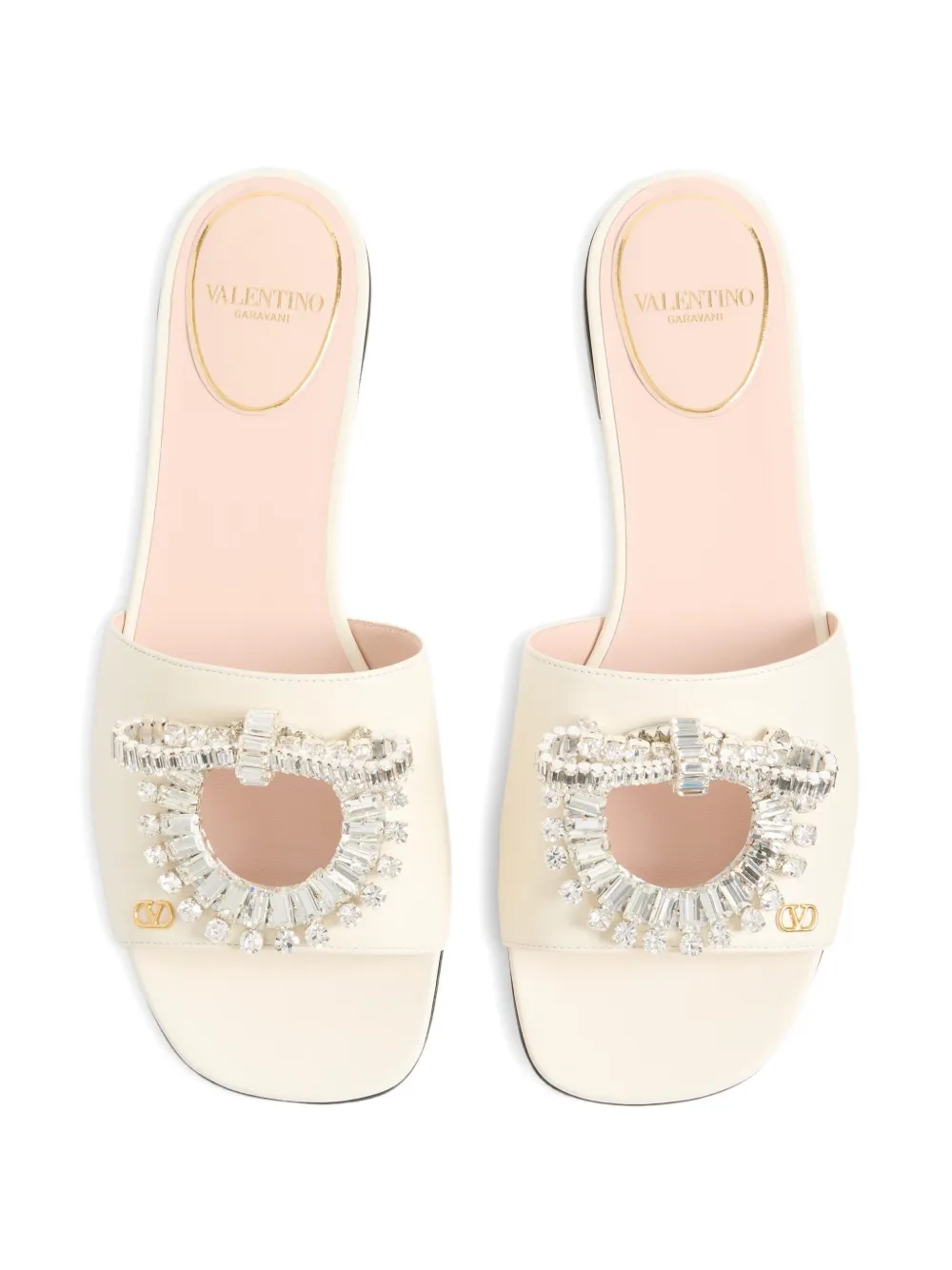 Valentino Garavani Adamantine sandalen verfraaid met kristallen Wit