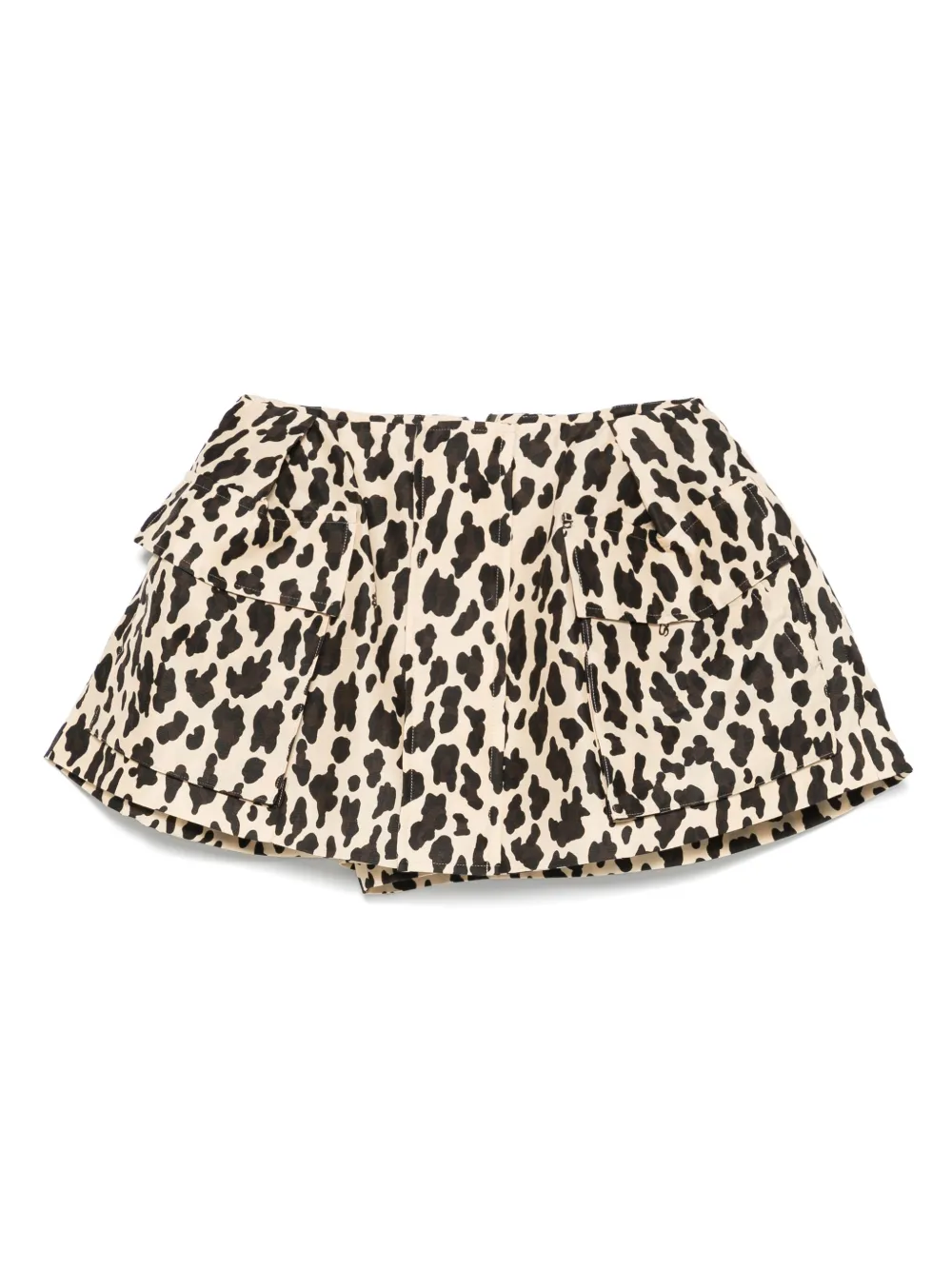 Sacai Shorts met luipaardprint Beige