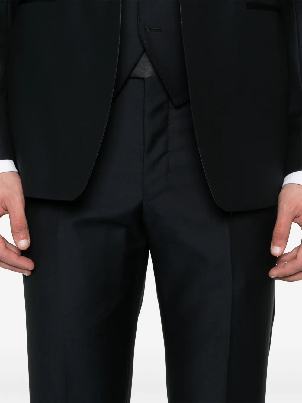 Shop Tagliatore Single-breasted Dinner Suit In 蓝色