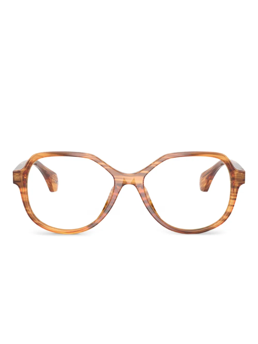 Alain Mikli striped geometric-frame glasses