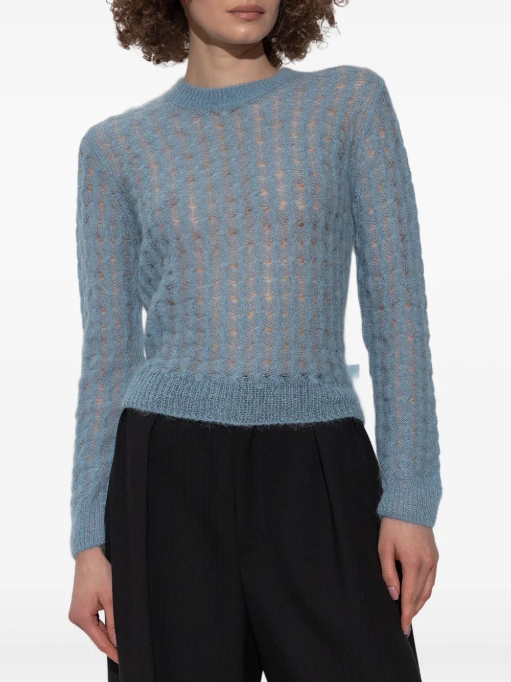 Shop Loewe Mohair-blend Jumper In 蓝色