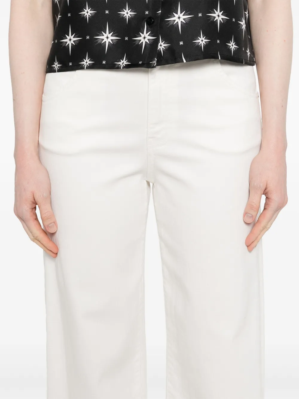 Lorena Antoniazzi Jeans met logopatch Wit