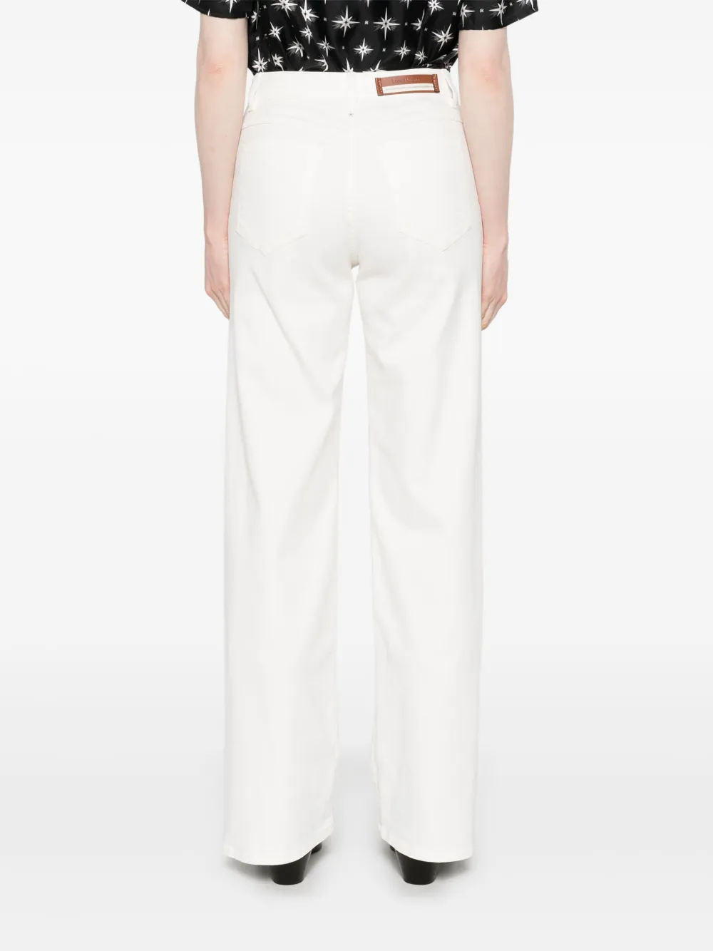 Lorena Antoniazzi Jeans met logopatch Wit
