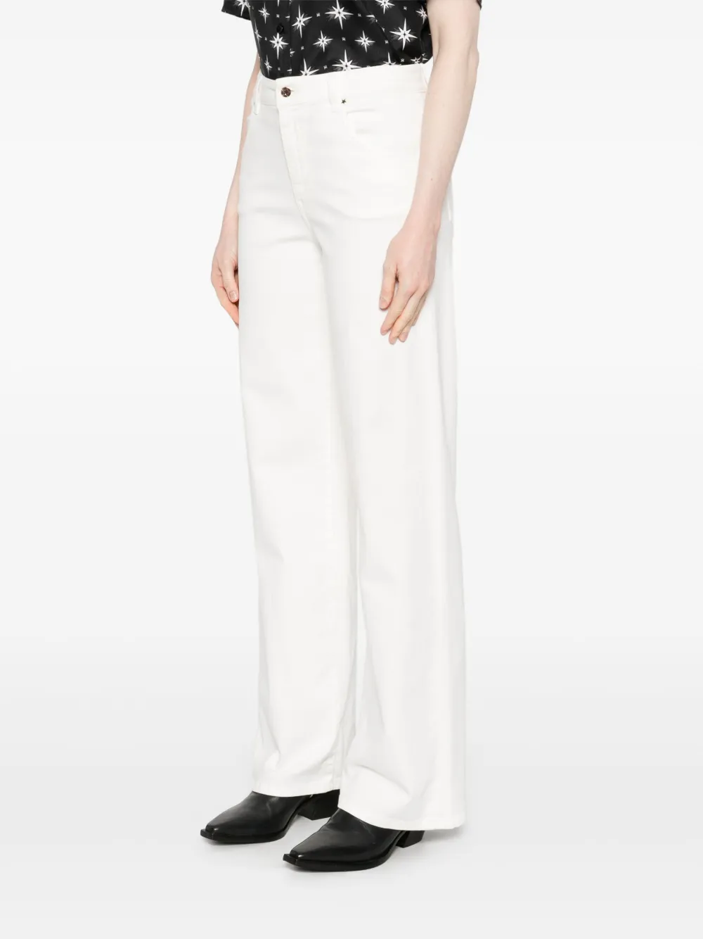 Lorena Antoniazzi Jeans met logopatch Wit
