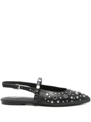 Marc Jacobs The Studded Sabrina スタッズ バレエシューズ | ブラック
