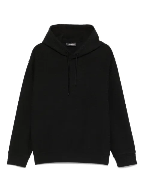 Emporio Armani logo-jacquard hoodie