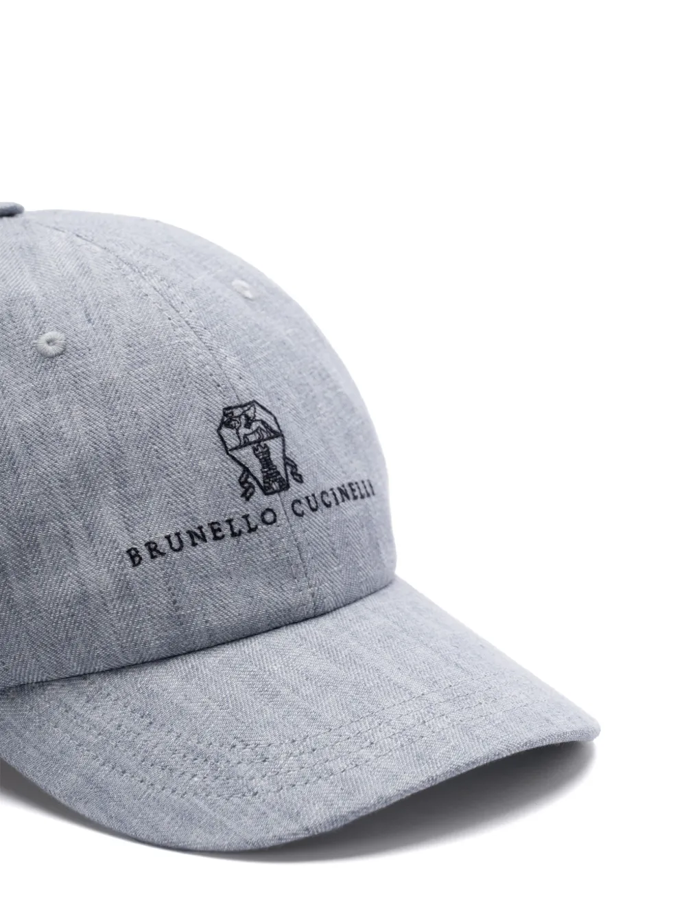 Brunello Cucinelli Pet met geborduurd logo Grijs