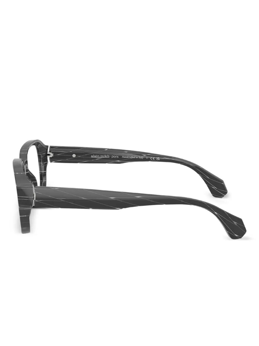  Alain Mikli Rhombus-pattern Acetate Glasses - Black 