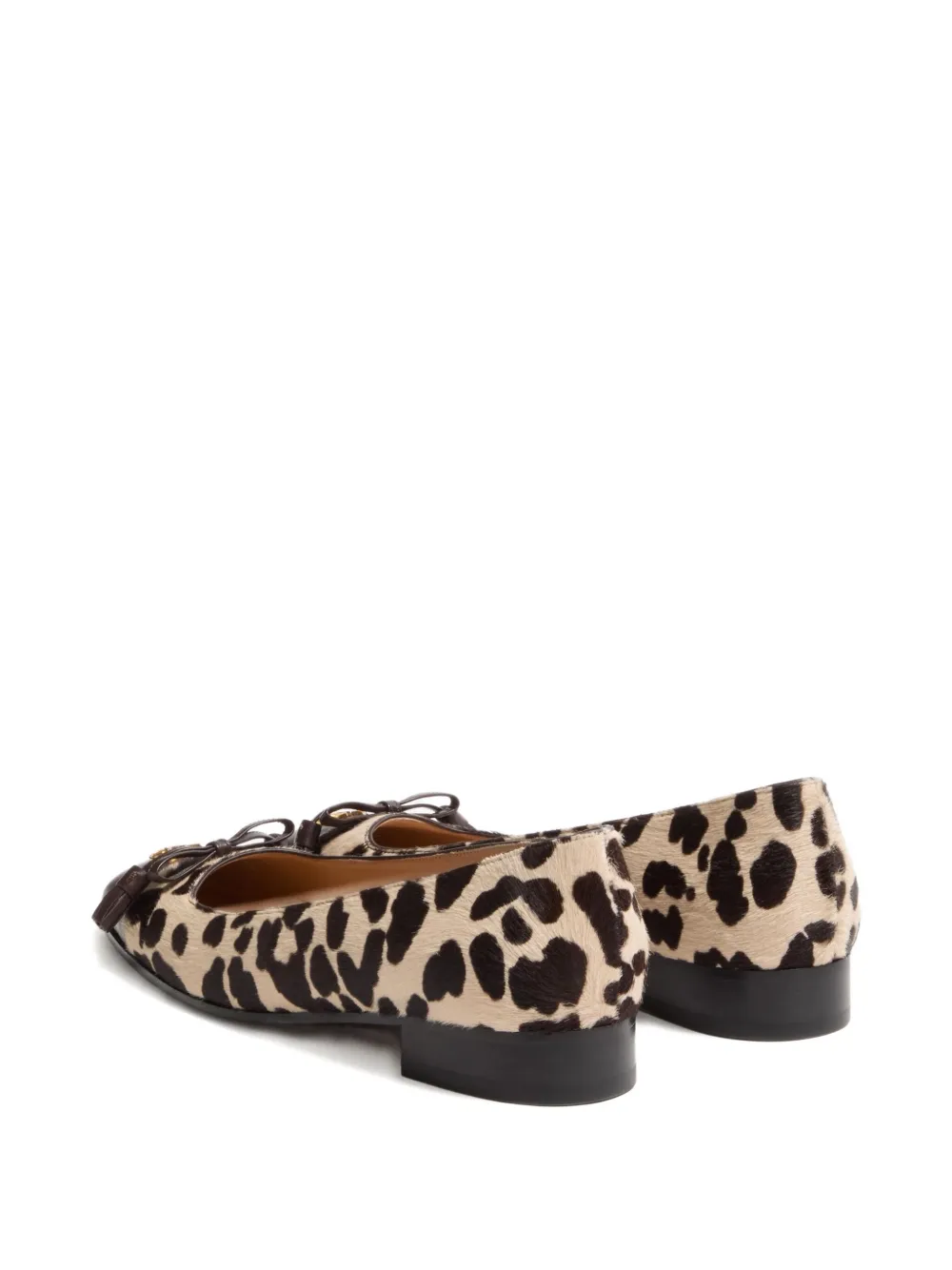 Valentino Garavani leopard print ballet flats Neutrals