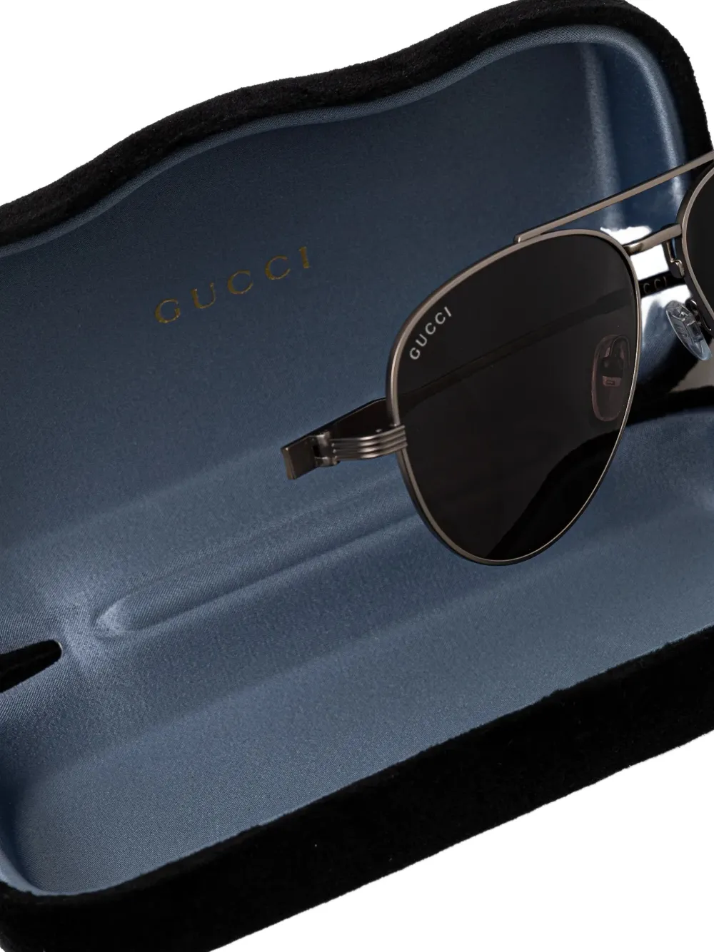 Gucci Eyewear Zonnebril met piloten montuur Zilver