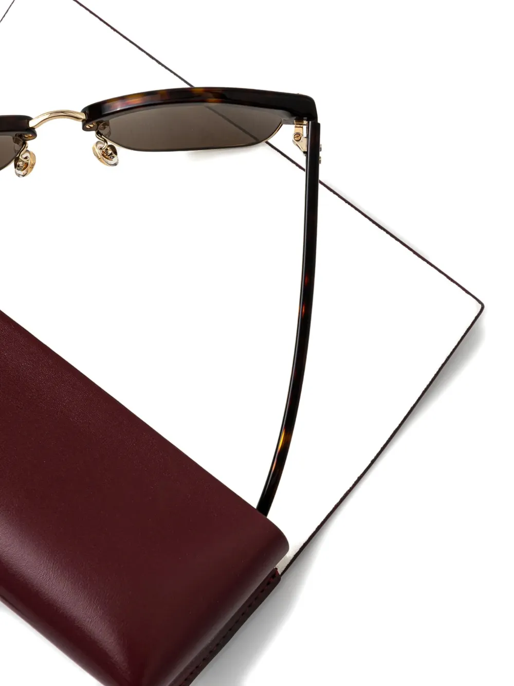 Gucci Eyewear Zonnebril met schildpadschild-effect Bruin