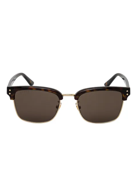 Gucci Eyewear lentes de sol con armazón estilo carey