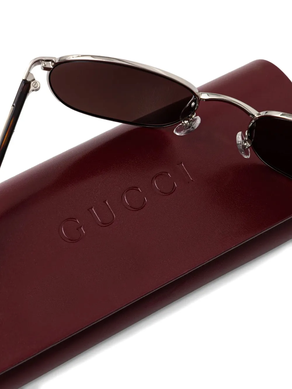 Gucci Zonnebril met vierkant montuur Zilver