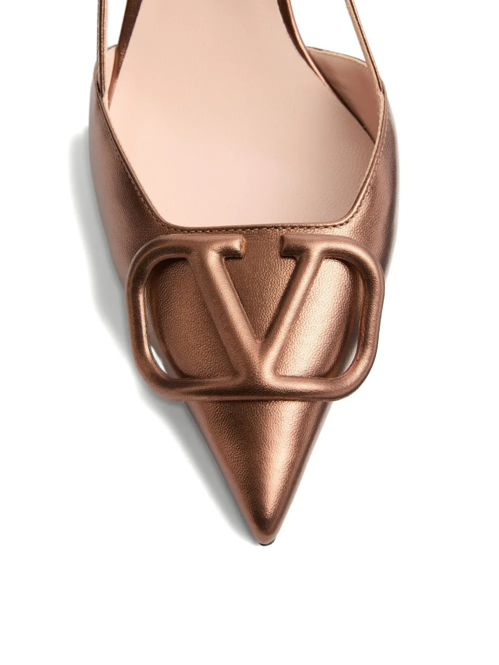 Valentino Garavani 80 mm VLogo Signature slingback pumps Bruin