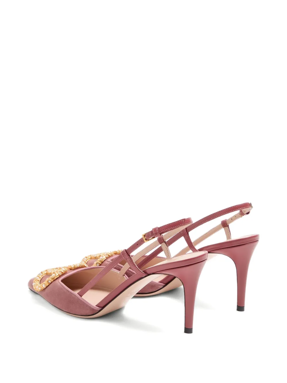 Valentino Garavani Slingback pumps verfraaid met hak Roze