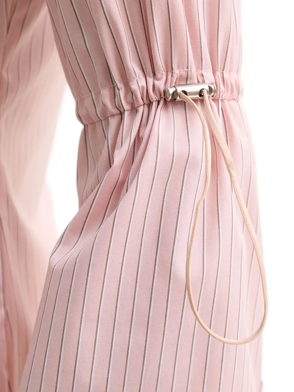 PINKO Blouse met krijtstreep en gestrikte manchetten Roze