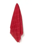 PINKO logo-jacquard scarf - Red