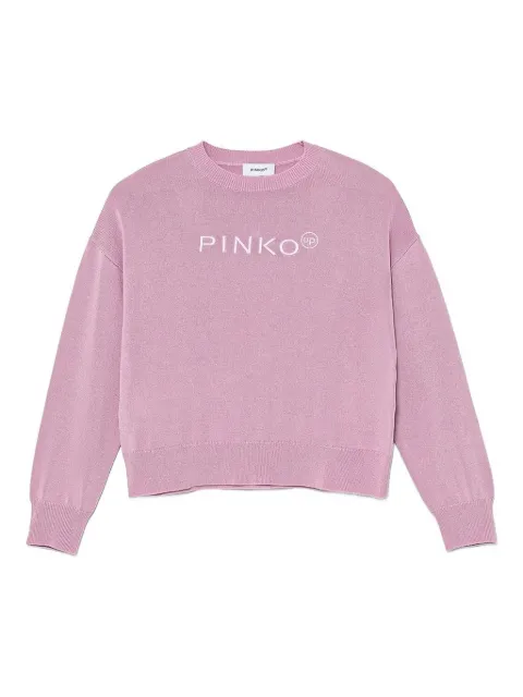 Pinko Kids logo-embroidered sweater