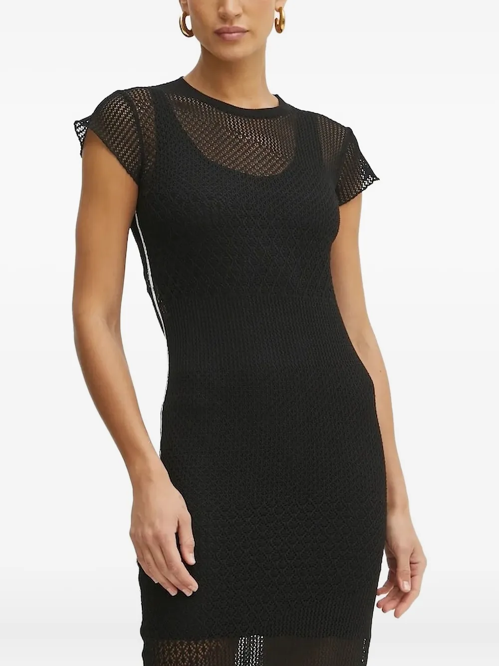 PINKO Jurk met mesh Zwart