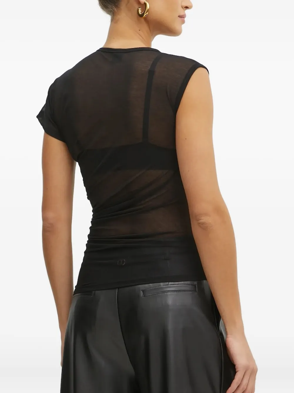 PINKO Doorzichtig T-shirt Zwart