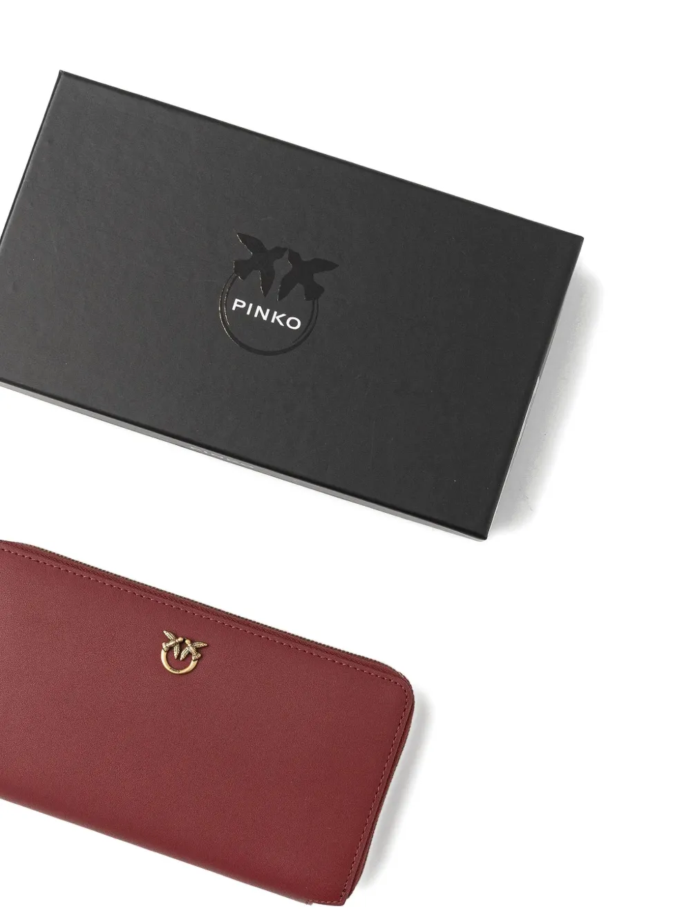 PINKO Leren portemonnee Rood