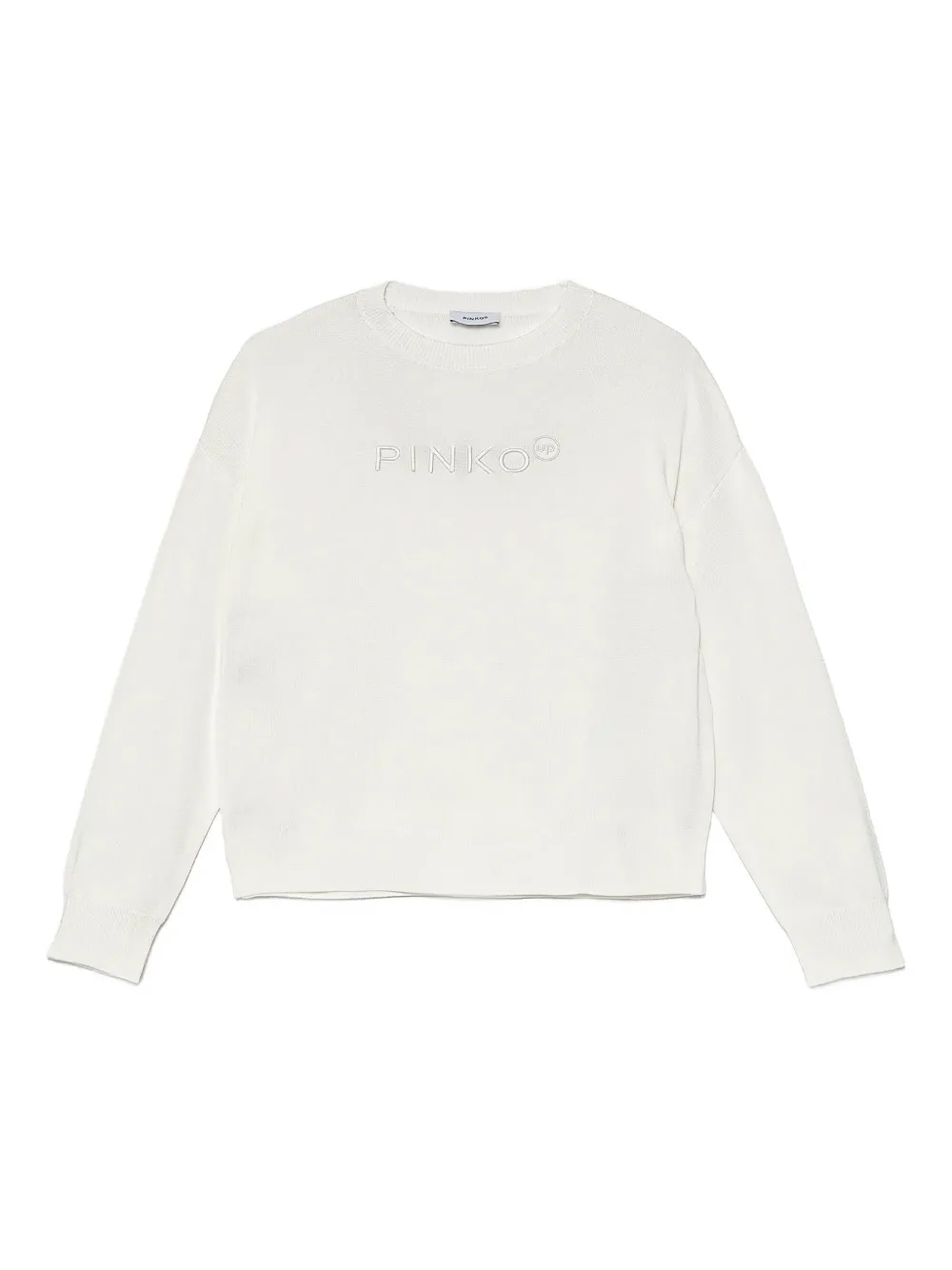 Pinko Kids logo-embroidered sweater | Neutrals | Image 1