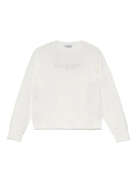 Pinko Kids logo-embroidered sweater