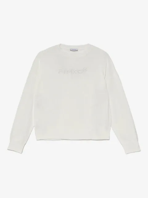 Pinko Kids 로고 자수 스웨터