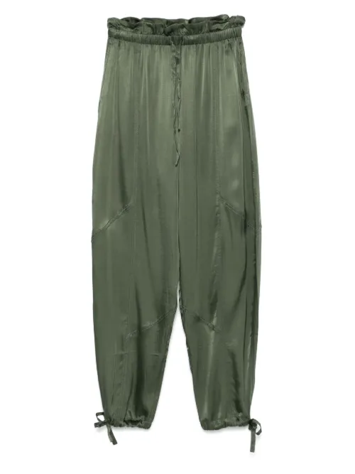 GANNI pantalon en satin - Vert - GANNI - Modalova