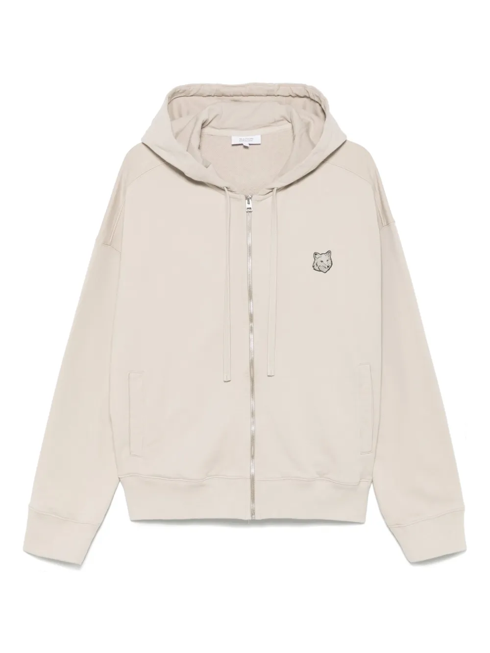 Maison Kitsuné Bold Fox Head Patch Fullzip Oversize Hoodie In Neutrals