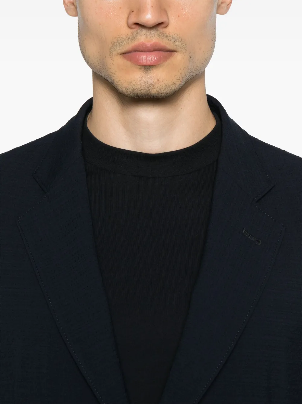 Emporio Armani Blazer met enkele rij knopen Blauw