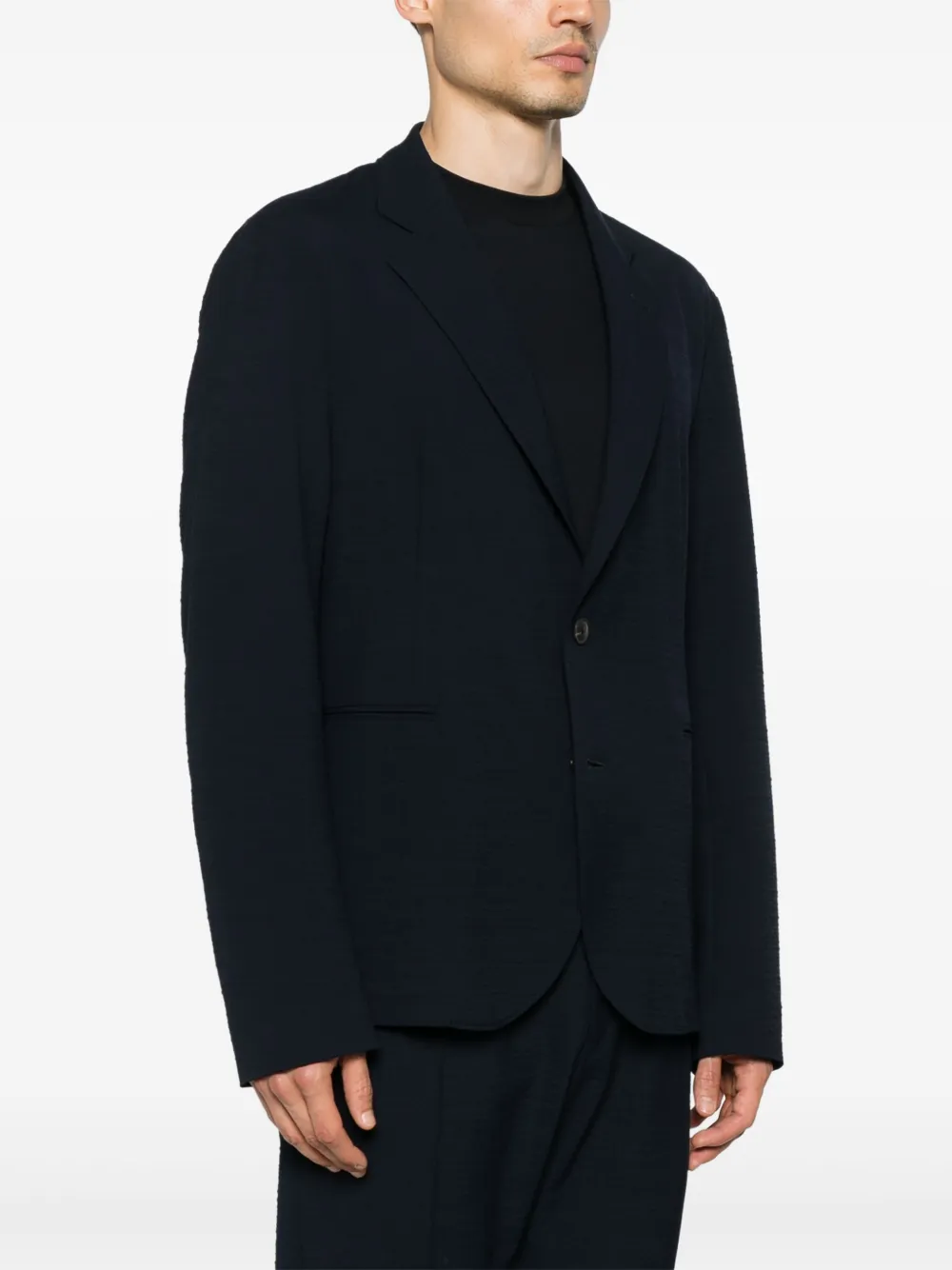 Emporio Armani Blazer met enkele rij knopen Blauw