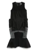 Junya Watanabe panelled midi dress - Black